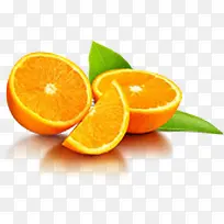 黄色橙子水果剖面