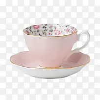 高清摄影粉红色的茶杯