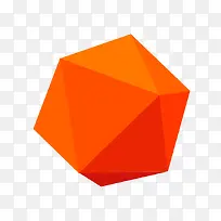 多边形橘色几何形体