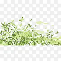蝴蝶花纹矢量