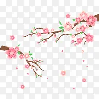 卡通春天花朵樱花装饰