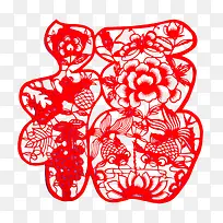 中国风福字贴