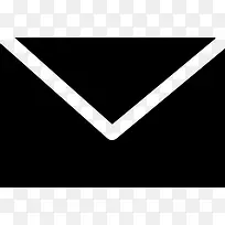 电子邮件黑信封型图标