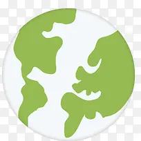 绿色的地球模型矢量