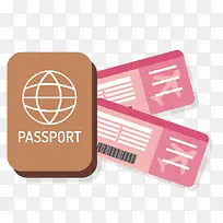 出国护照矢量图