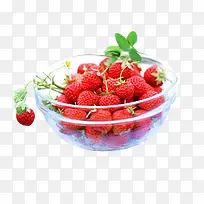 一碗现摘草莓采摘图片素材