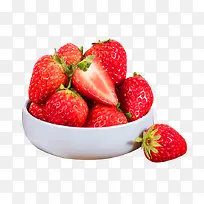 一碗红草莓采摘图片素材