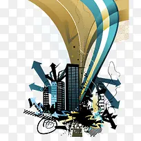 创意时尚城市背景素材