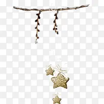 树枝装饰星星素材