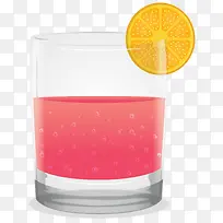 粉红精致夏天果汁