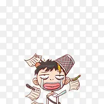 哭泣的男子卡通