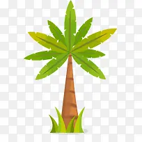 卡通热带植物棕榈树图