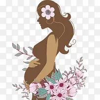 手绘妇幼保健装饰图案
