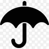 伞黑色的剪影图标