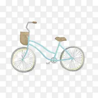 水粉手绘自行车