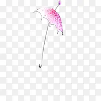 粉色手绘漫画雨伞