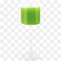 绿色果汁高脚杯素材免抠