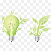 灯泡创意植物PNG矢量元素