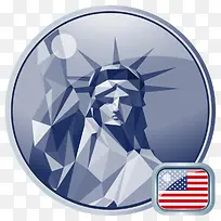 美国国旗自由女神像素材图