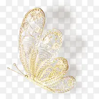 飞翔的金色金属蝴蝶