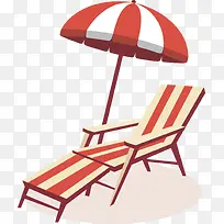 沙滩条纹懒人躺椅