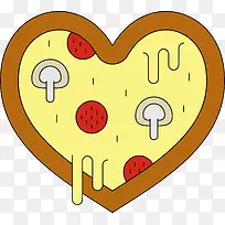 爱心形状披萨
