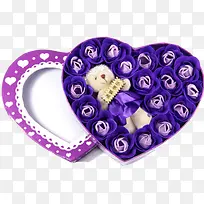 紫色情人节玫瑰礼盒