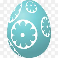 复活节蓝色花朵彩蛋