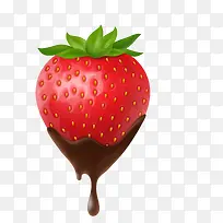 矢量手绘草莓和巧克力