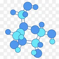 蓝色几何化学科技元素