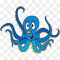 卡通蓝色章鱼