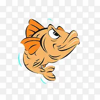 鱼 卡通鱼 跳跃的鱼 愤怒的鱼