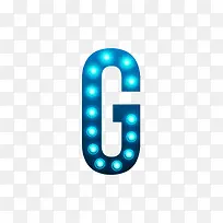 夜光灯字母G