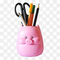 粉色笔筒