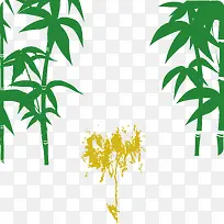 绿色竹叶矢量素材
