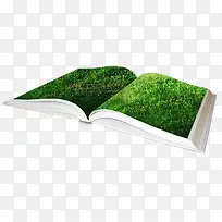 书本上的绿色草地