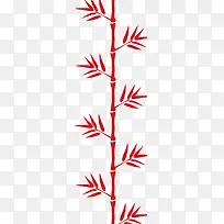 红色竹枝