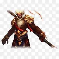手绘权杖中国风游戏人物