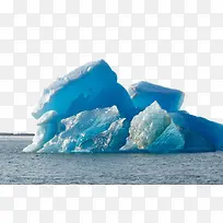 蓝色冰山浮冰