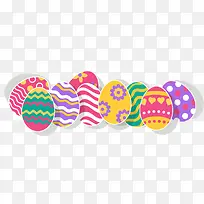 复活节各式多彩彩蛋