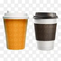 咖啡杯图案设计一次性纸杯