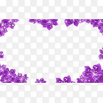紫色花朵背景装饰效果