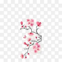 矢量图日式樱花花纹