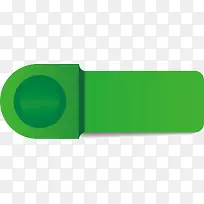 绿色立体矢量按钮