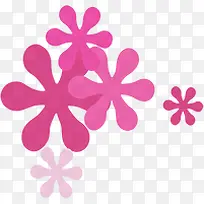 粉色六瓣花装饰