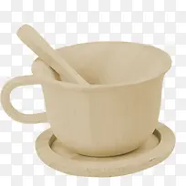 原木色木制咖啡杯