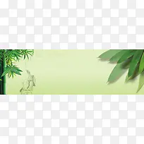 绿色翠竹淘宝背景图