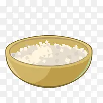 矢量黄色一碗米饭