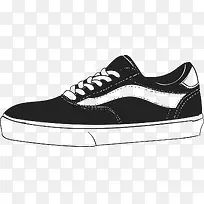 滑板鞋 板鞋 黑色剪影
