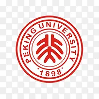 红色圆形北京大学标志
